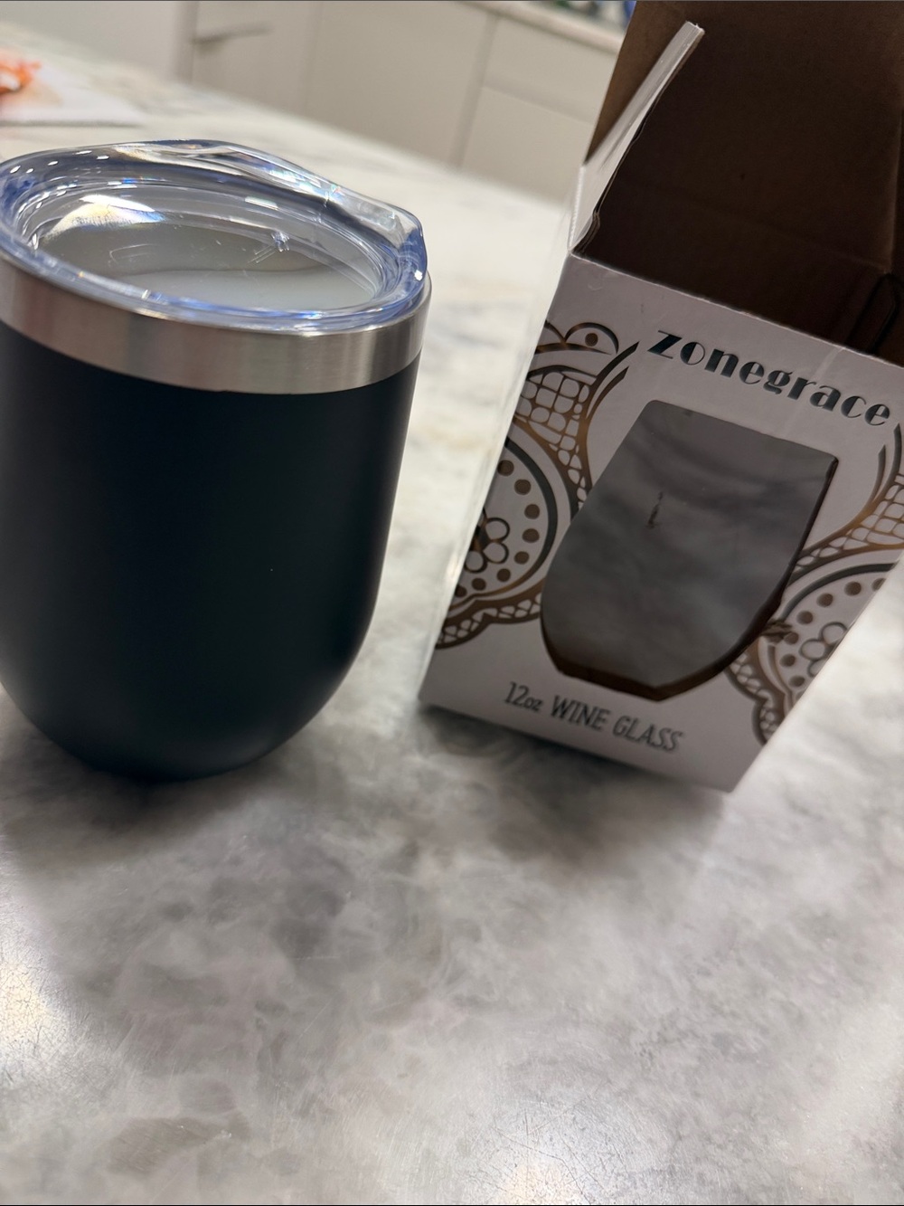 Grace Dark Teal Insulated Wine Tumbler with Clear Lid